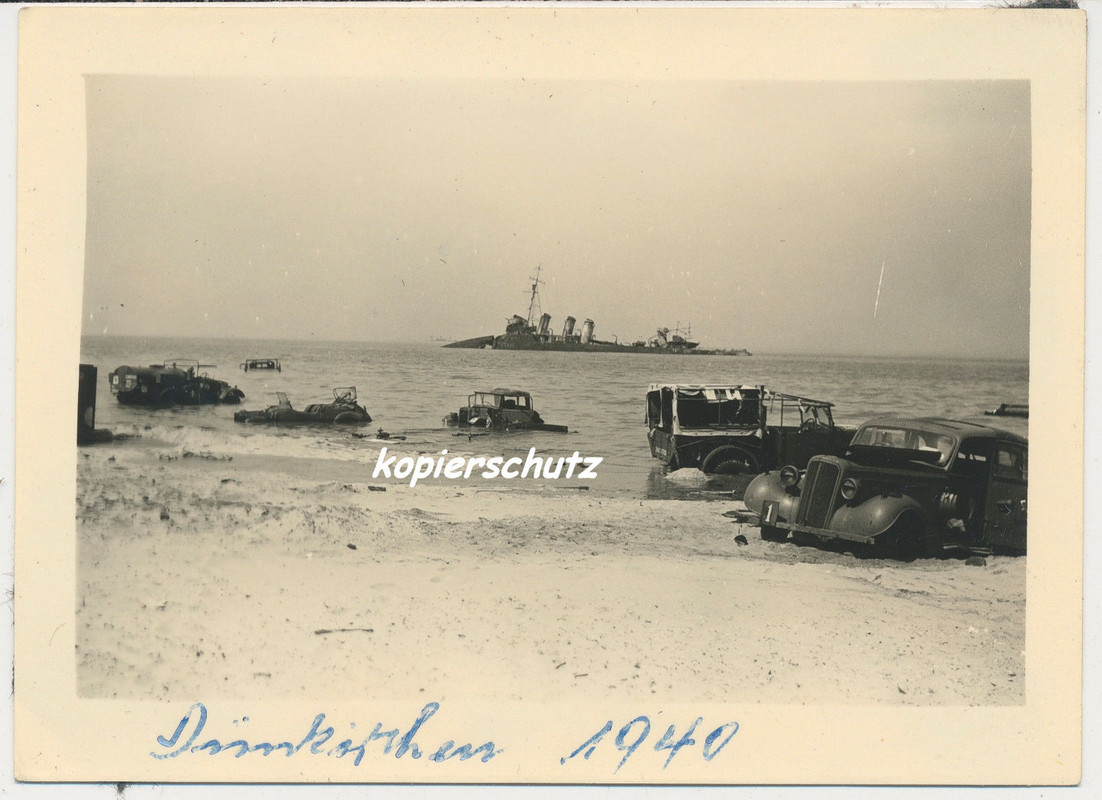 Foto Frankreich Dünkirchen englischer Kriegsschr