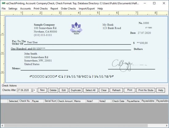 ezCheckPrinting 8.0.5