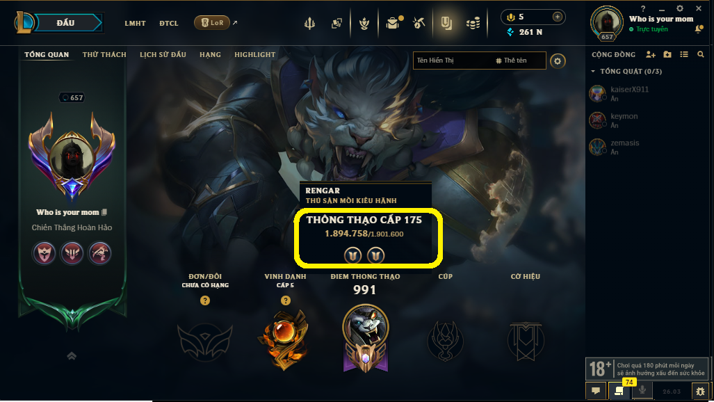 Acc LMHT # - Không Khung