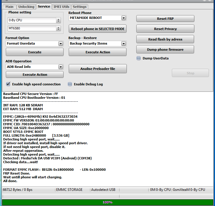 MyPhone MyA11 Reset Frp 100% done Via NCK Dongle