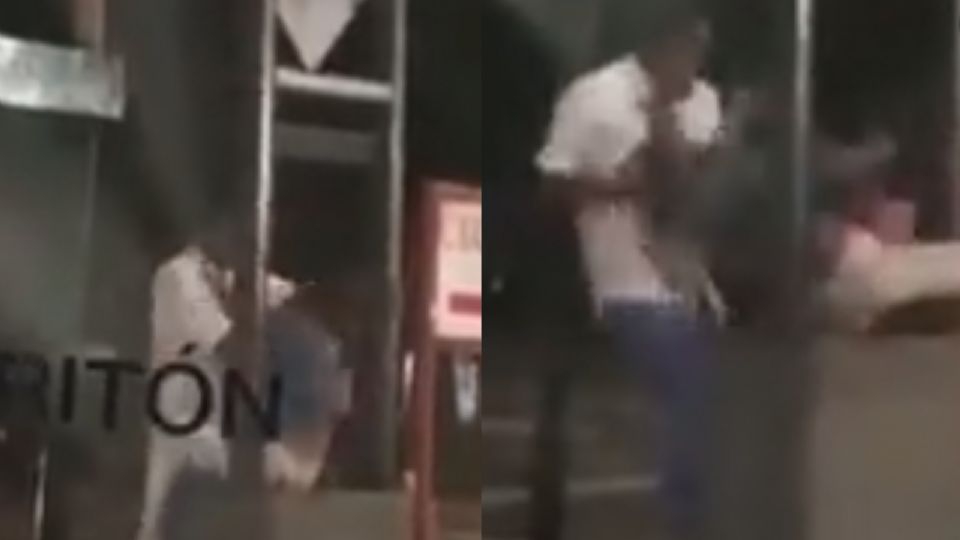 (FUERTE VIDEO) Cobarde: Captan a un sujeto golpeando a una mujer en calles de la CDMX