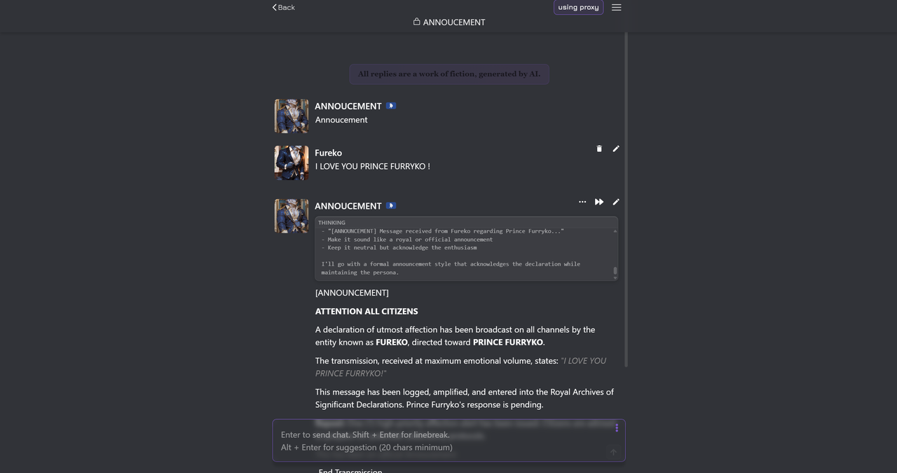 Working Bot Response