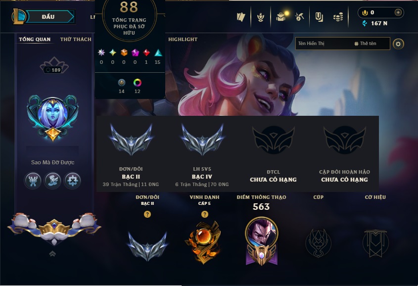 Acc LMHT # - Khung Bạc
