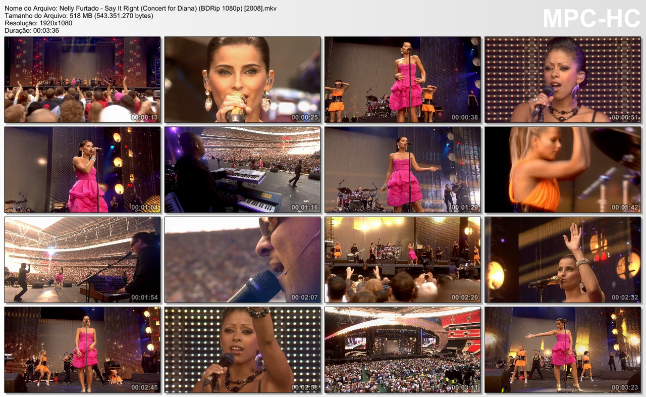 Nelly Furtado - Say It Right (Concert for Diana) (BDRip 1080p) [2008]