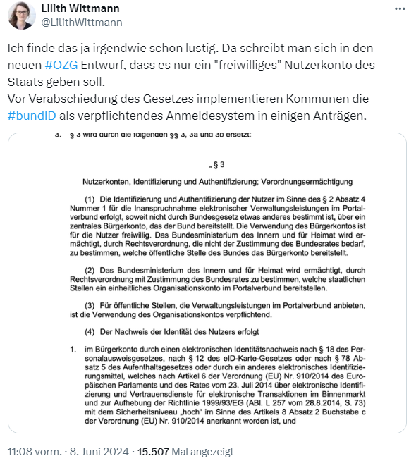 BundID im Online-Zugangsgesetz (Entwurf) und in der Praxis