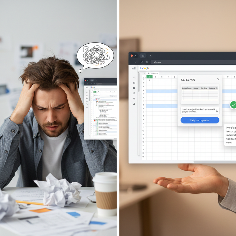 Comparison between manual sheets and Gemini AI sheets