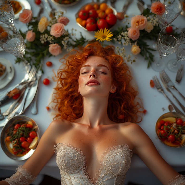 Garden wedding wom sleep begin Redhair 0 11