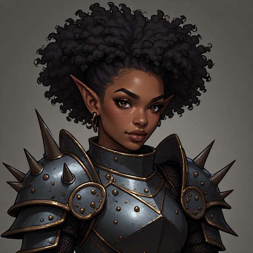 Elegant-Afro-Dark-elf-wearing