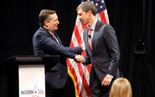 Beto O'Rourke and Ted Cruz