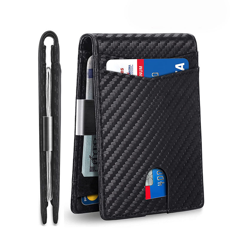 Black 12-Card Slot Men's Wallet with RFID Protection – Slim, Durable, and Secure Bifold Wallet