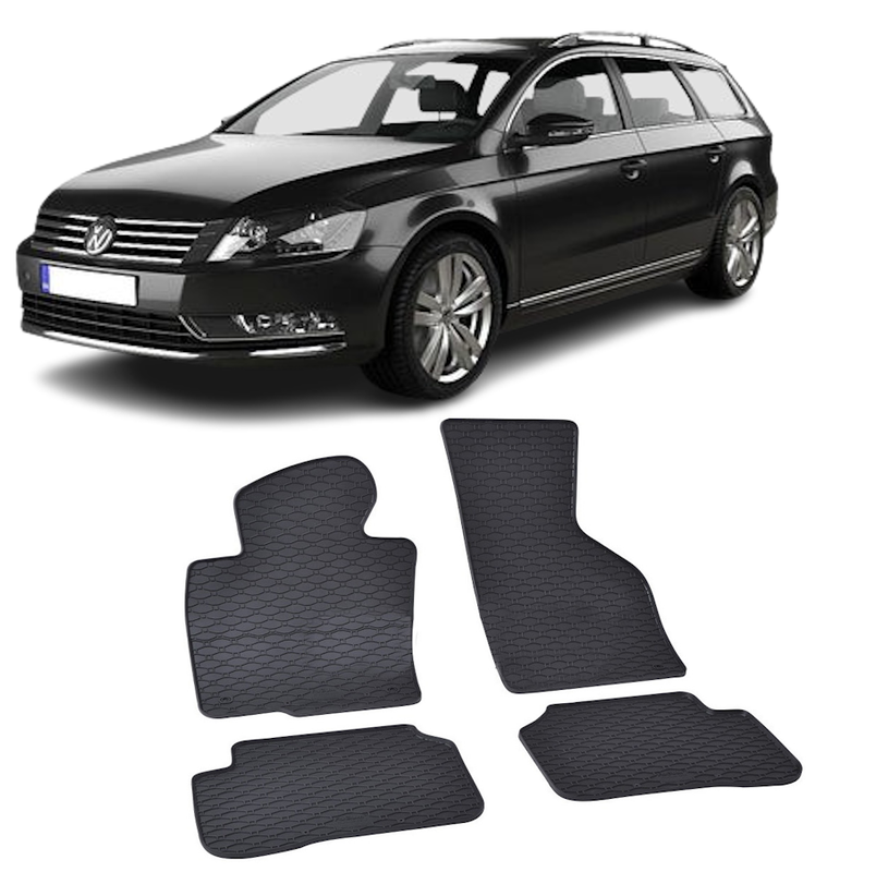 Set 4 covorase Volkswagen Passat 2011- (B7)2014, din cauciuc 100%, compatibile cu autoturismul Volkswagen Passat