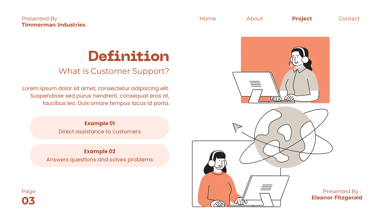Red and Green Modern Customer Support Presentation