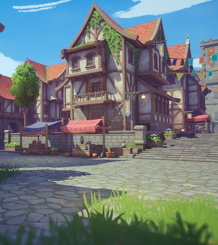 Stylized Medieval Village