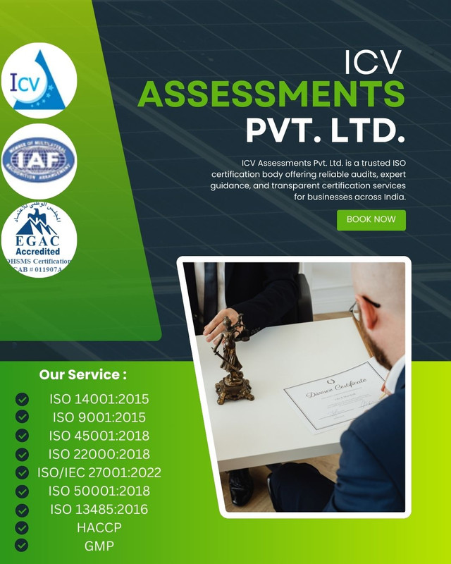 ICV Assessments Pvt Ltd is a trusted ISO certification body