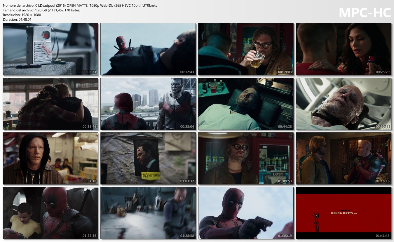 Deadpool - Películas (2016-2018) 1080p [OPEN MATTE]