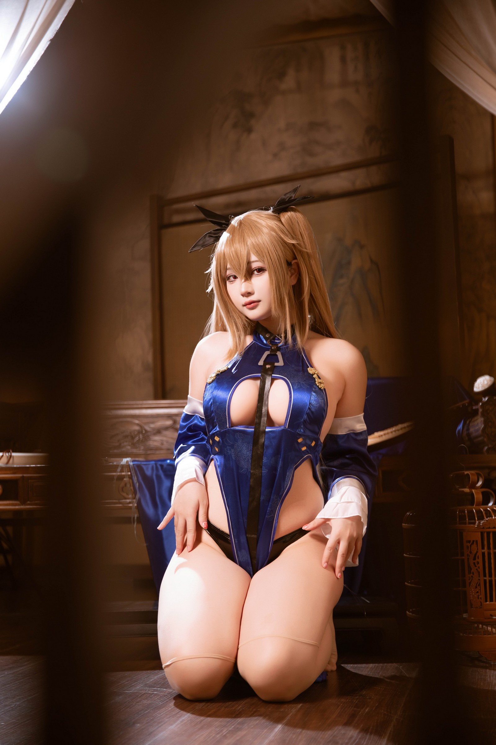 屿鱼 Yuyu 安克雷奇 旗袍 Cosplay 写真图集（41P｜159MB）插图9