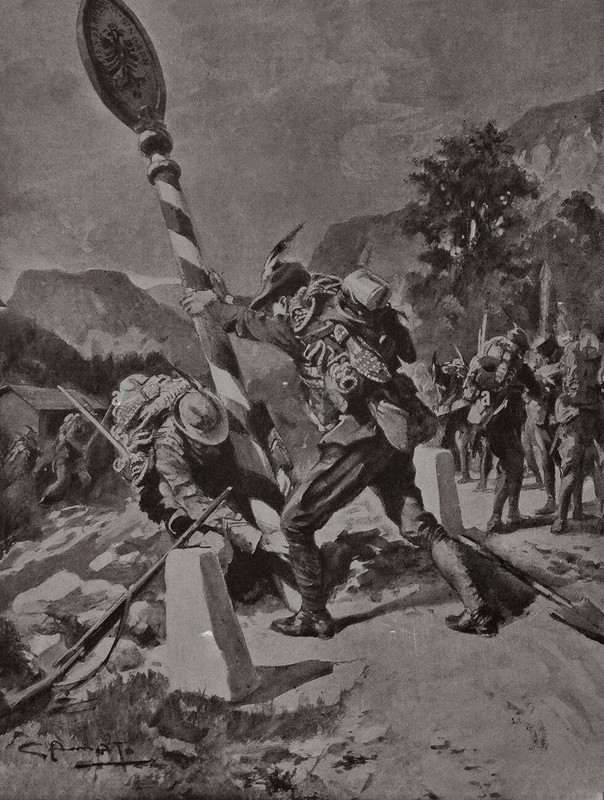 illustrations-de-la-premiere-guerre-mondiale-l-italien-alpini-renversa-le-poste-frontalier-sur-une-r