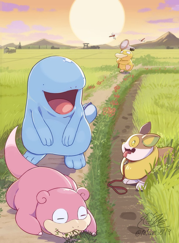 psyduck-yamper-quagsire-slowpoke-and-yan