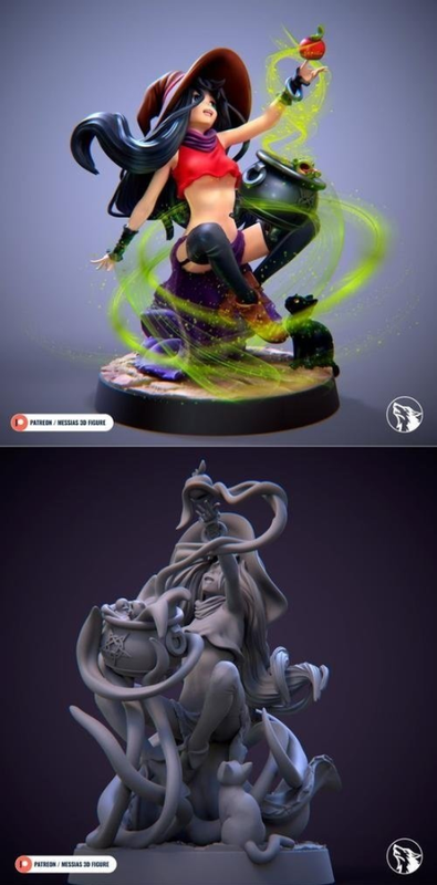 Original Art witch halloween – 3D Print