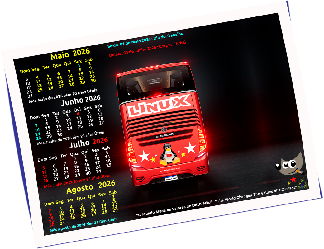 Busscar DD Panoramico NB1 Traseira Calendarios MJJA 2026 Extra Polaroid Operator Navy Image Magick L