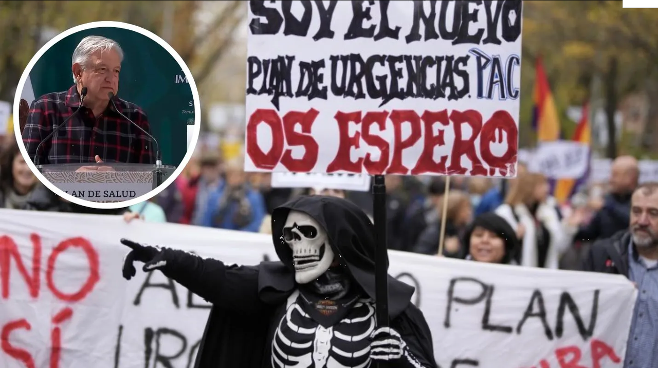 AMLO felicita a españoles por marcha multitudinaria en Madrid