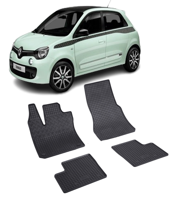 Set 4 covorase Renault Twingo 2015-prezent, din cauciuc 100%, compatibile cu autoturismul RENAULT Twingo