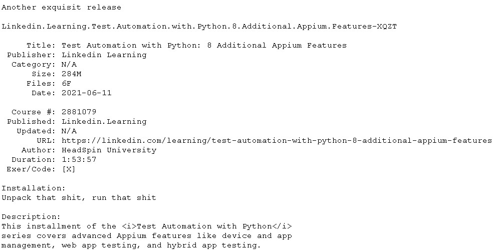 Linkedin Learning Test Automation with Python 8 Additional Appium Features Linkedin Learning Test Automation with Python 8 Additional Appium Features