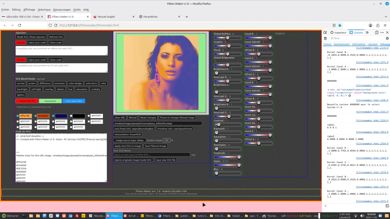 screenshot0001 filtersmaker v1 0 auteur M German CASTRO France