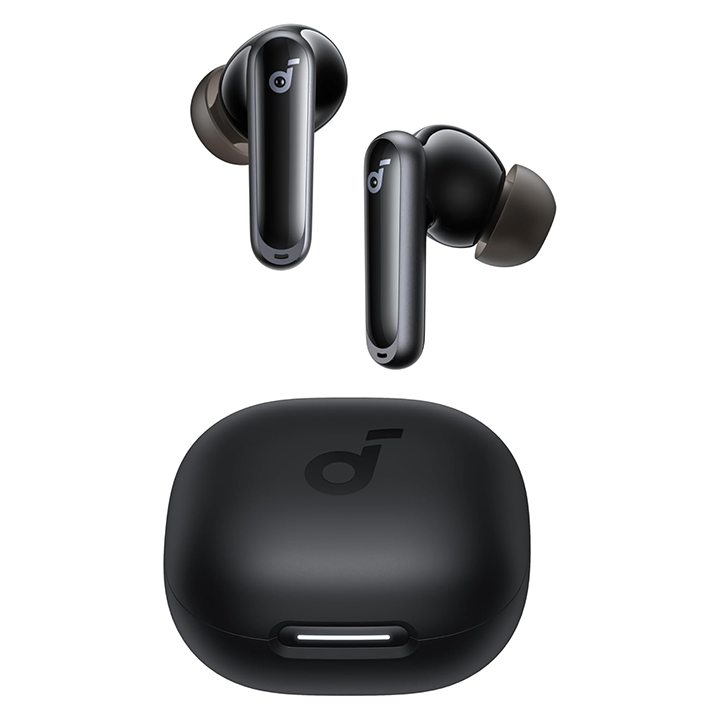 سماعات Soundcore P40i لاسلكية - إلغاء ضوضاء تكيفي - Bass قوي - بطارية 60 ساعة - أسود