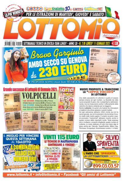 Lottomio del Lunedì N.2 - 11 Gennaio 2020