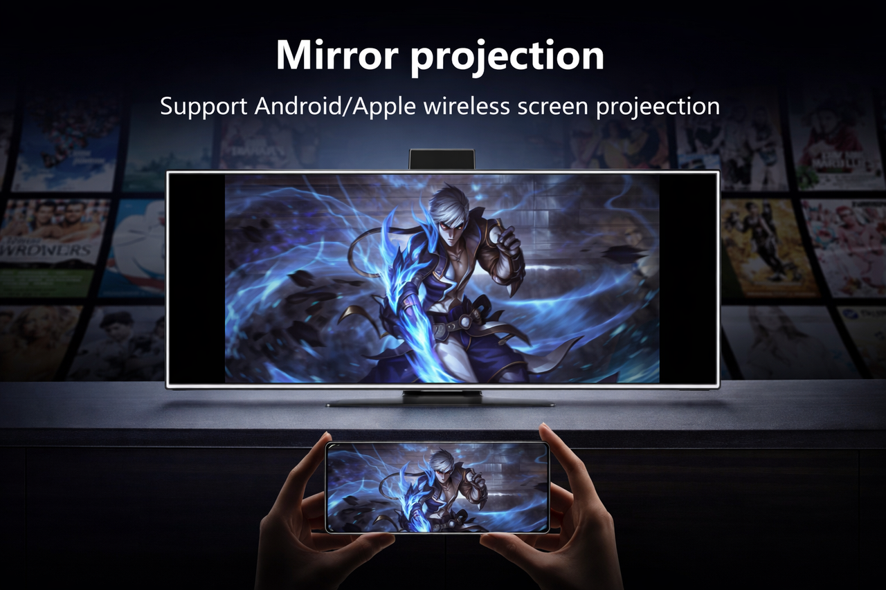 Excitat ecran navigatie auto, mirroring wireless stabil, redare video si aplicatii de pe telefon pe ecran mare