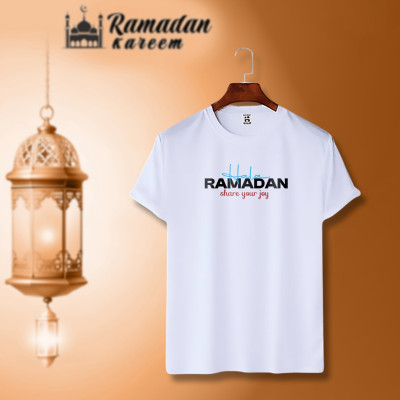 ইসলামিক ক্যালিগ্রাফি ডিজাইন কটন হাফহাতা টিশার্ট