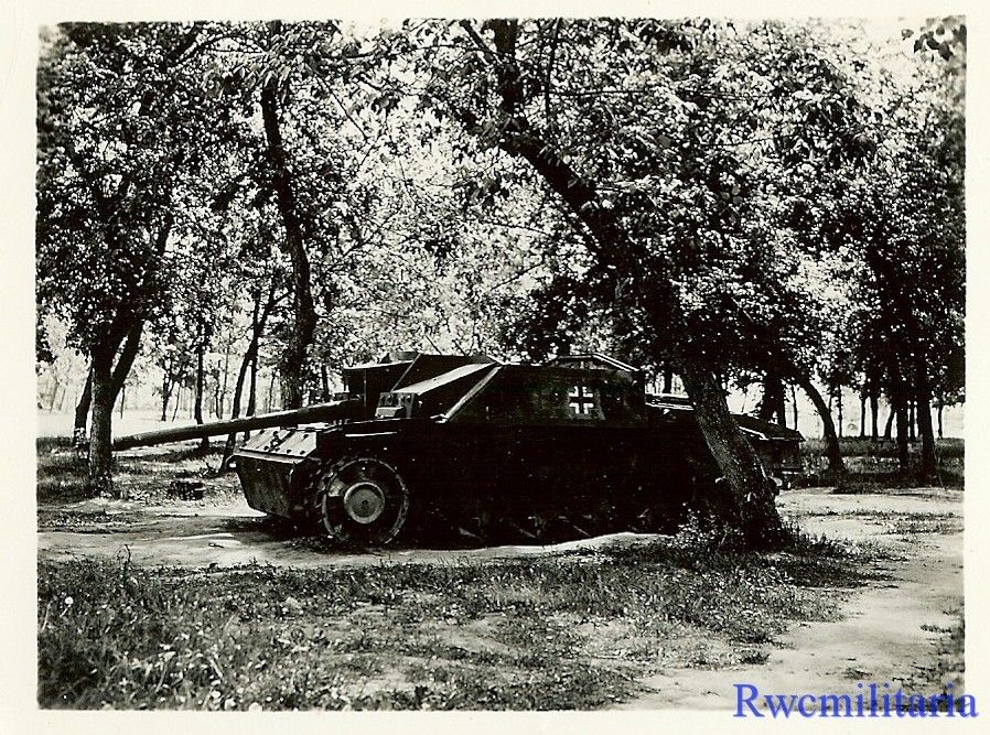 KO'd German Sturmgeschütz Panzer Tank Sitting in