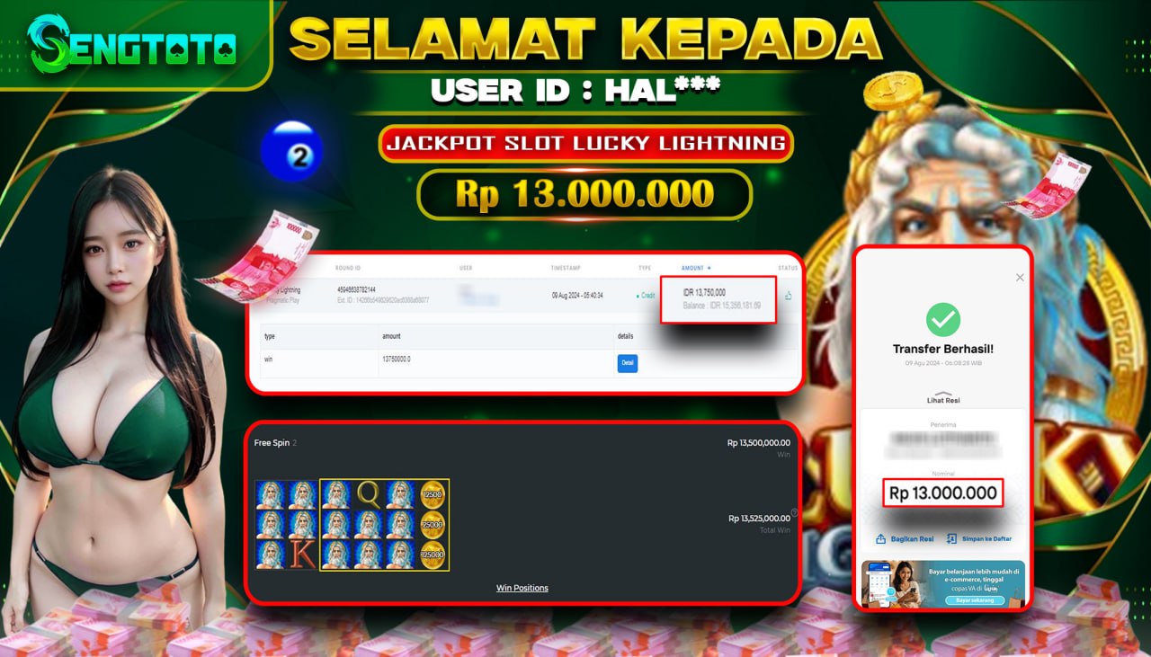 BUKTI PEMBAYARAN SLOT LUCKY LIGHTNING