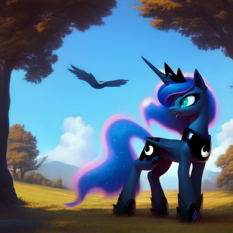 08393-2203770202-(score_9_1.1), feral pony Princess Luna outdoors