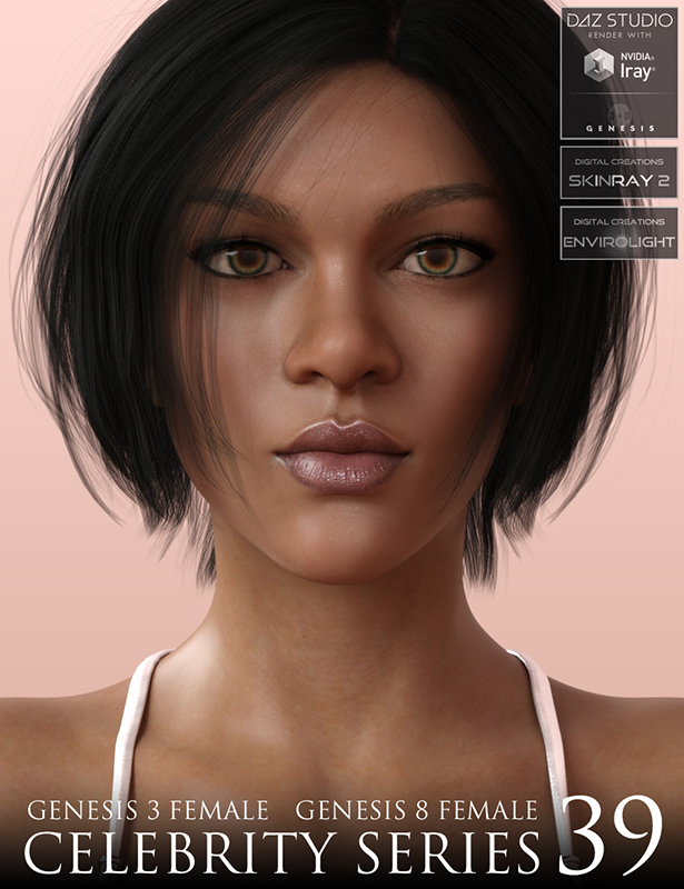 Celebrity Series 39 for Genesis 3 and Genesis 8 Female Celebrity Series 39 for Genesis 3 and Genesis 8 Female