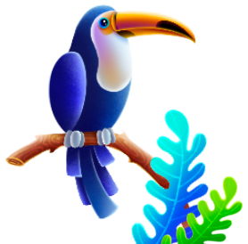 A drawing of a toucan.