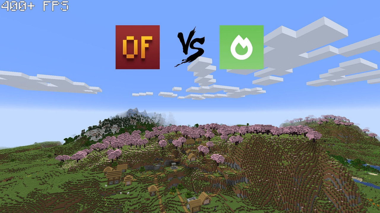 Minecraft Optifine vs Sodium FPS Comparison