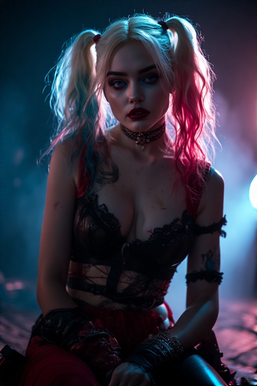 Harley-Quinn-in-black-Gothic-u-10