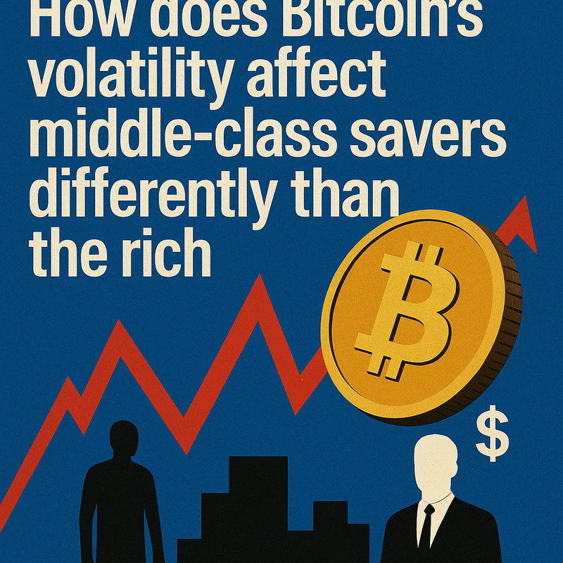 How does Bitcoin’s volatility affect middle-class savers differently than the rich