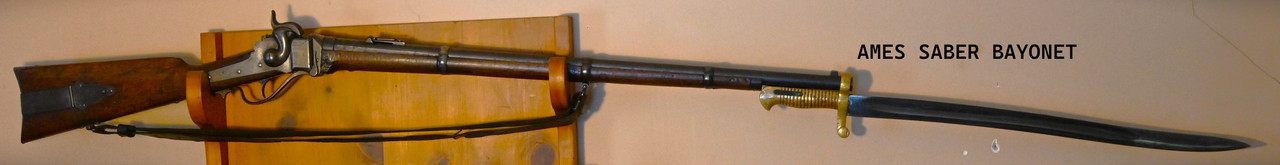 The New Model 1859 Sharps Rifle with the Ames saber bayonet attached