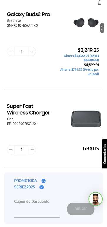 Samsung Store: Galaxy Buds 2 Pro + Super Fast Wireless Charger gratis. 
