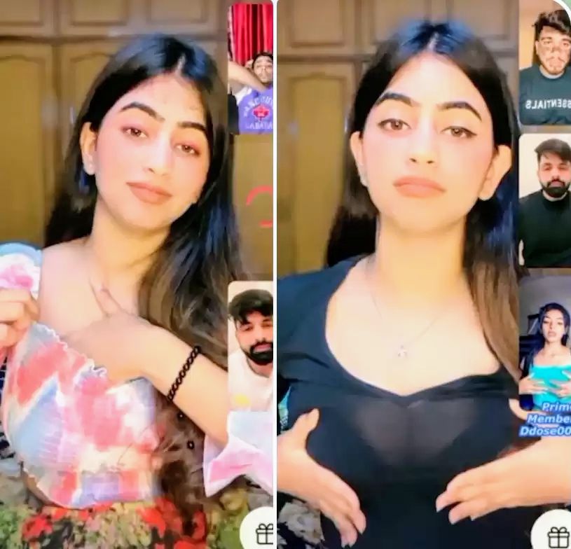 MUSKAN SHARMA Tango Live Dare Challenge Playing with her Nipples