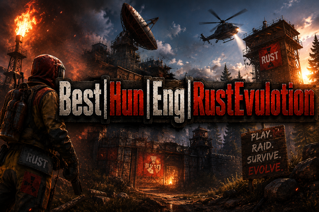 Баннер сервера BestHunEngRustEvolution [ Event Raidbase MyMini Kit]