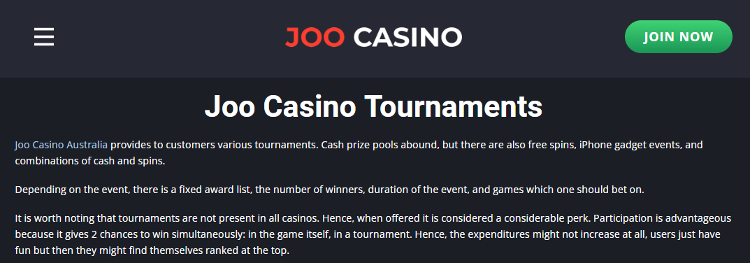 Joo Casino Tournaments