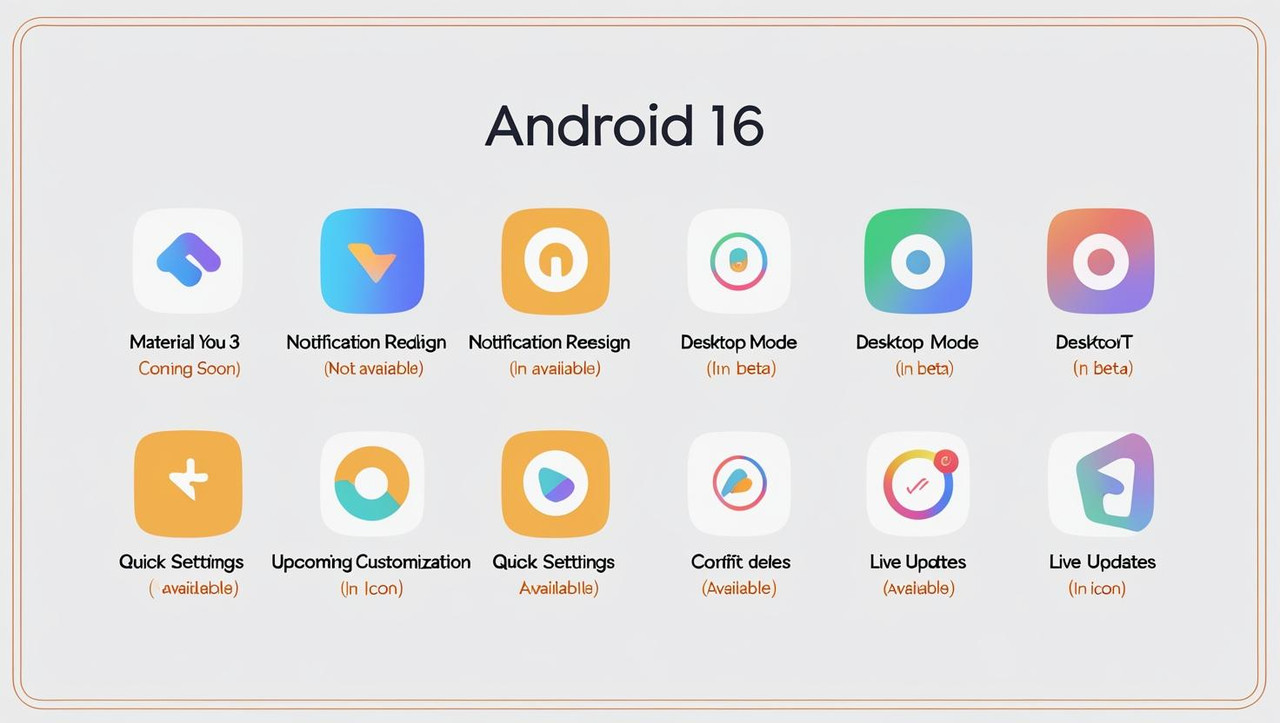 Android 16 ফিচার ইনফোগ্রাফিক