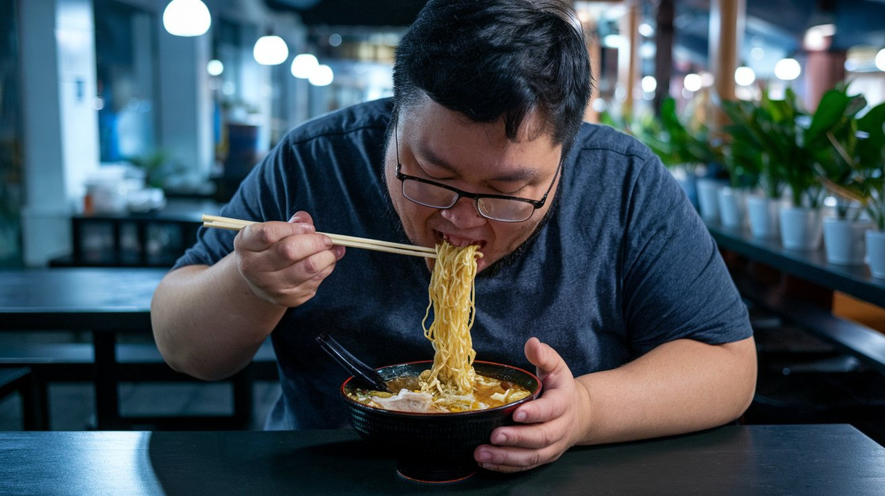 夜晚進食