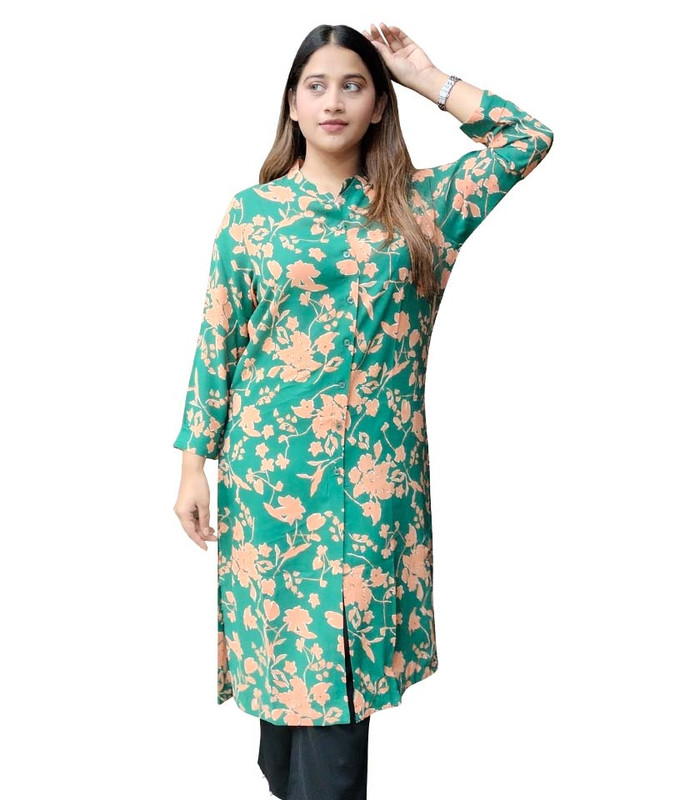 Band Collar Exclusive Kurti with Palazzo : Yellow Dott