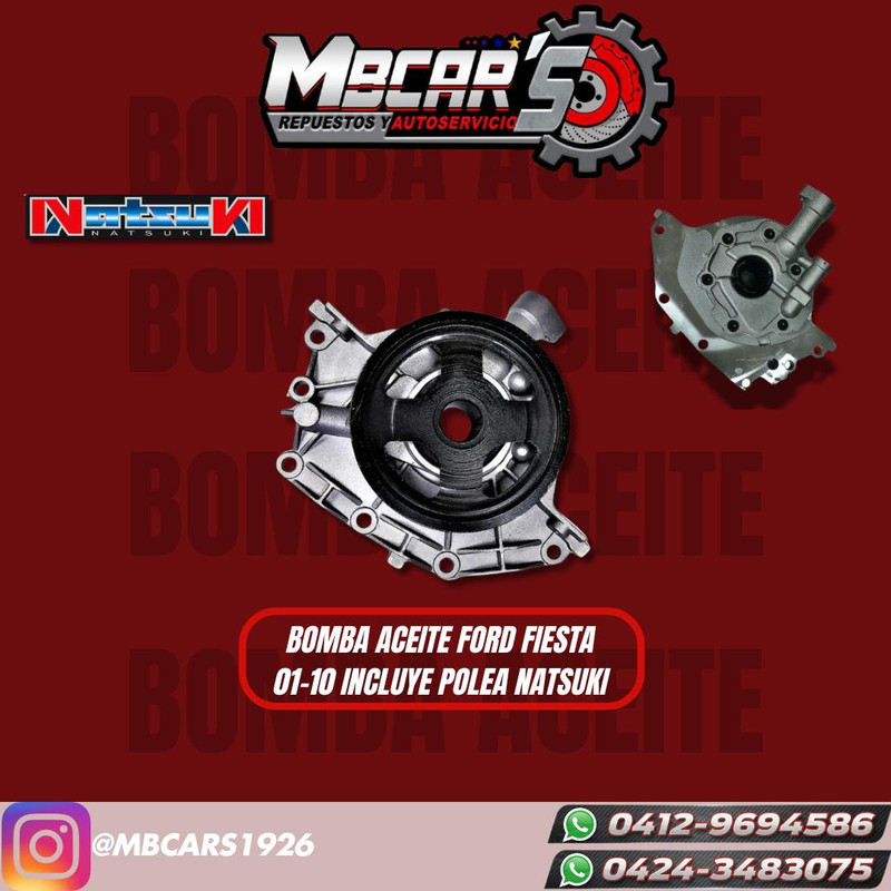 BOMBA DE ACEITE FORD FIESTA 01-10 INCLUYE POLEA 
