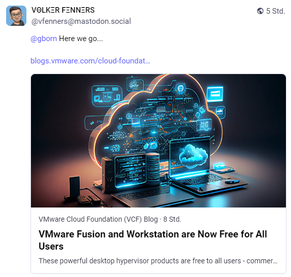 VMware Workstation/Fusion free for all